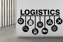 Load image into Gallery viewer, Logistics wall decal Planning Management Transport Inventory Packaging Distribution,Wall decal, Wall stickers, Wall decor, Wall Art 438RS