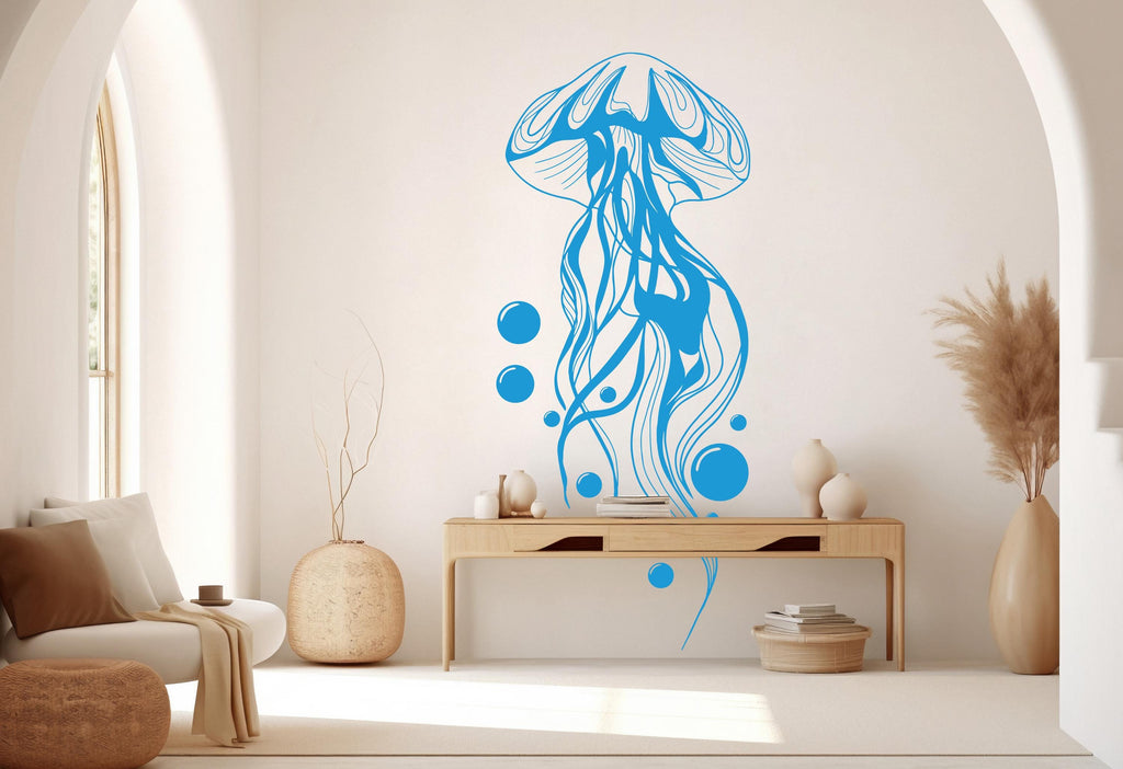 Jellyfish Wall Decal, Jellyfish Wall Art Modern Wall Stickers, Jellyfish Bathroom Decor, Jellyfish Room Wall Art Jellyfish Home Decor 443RS