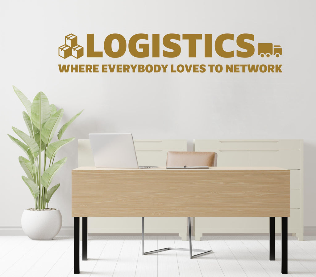 Logistics wall decal Department Management Transport Inventory Packaging Distribution,Wall decal, Wall stickers, Wall decor, Wall Art 425RS