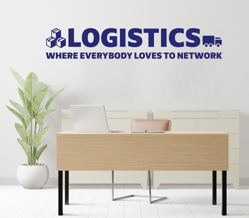 Logistics wall decal Department Management Transport Inventory Packaging Distribution,Wall decal, Wall stickers, Wall decor, Wall Art 425RS