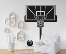 Load image into Gallery viewer, Basketball Hoop wall decal Hoop wall art Sport Wall Decal Kids Decal Basketball Gifts wall Vinyl Wall Sticker Boy Room 447RS