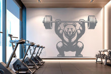 Load image into Gallery viewer, Bear Gym Wall Decor Bear Fitness Wall Art Gym Wall Decals Bear Wall Decal Crossfit Gifts Home Gym Wall Sticker Gym 428RS