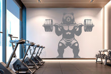 Load image into Gallery viewer, Bear Gym Wall Decor Bear Fitness Wall Art Gym Wall Decals Bear Wall Decal Crossfit Gifts Home Gym Wall Sticker Gym 429RS
