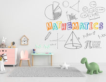 Load image into Gallery viewer, Math Wall Decal, Mathematics Vinyl Wall Art For School , Stem wall decal for school, stem school, steam school wall decor, classroom 403LU