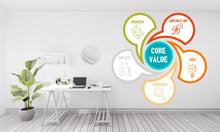 Load image into Gallery viewer, Core Value Wall Decal, Business Office Wall Decal, Marketing Office Wall Decor, Success Office Decals, Office Wall Art, Office Art 452RS