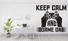 Load image into Gallery viewer, Gamer Zone wall decor, Gaming zone decals, Controller decal Video Game Wall Decals Joystick Gamer Kids Bedroom Vinyl Wall Art Stickers 406LU