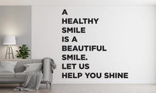 Load image into Gallery viewer, Dental wall decor Smile Dental Stickers Dental Clinic Wall Decal Door Wall Sticker Dental Clinic Wall Décor Tooth wall decal Art 430RS