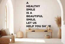 Load image into Gallery viewer, Dental wall decor Smile Dental Stickers Dental Clinic Wall Decal Door Wall Sticker Dental Clinic Wall Décor Tooth wall decal Art 430RS