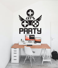 Load image into Gallery viewer, Gamer Zone wall decor, Gaming zone decals, Controller decal Video Game Wall Decals Joystick Gamer Kids Bedroom Vinyl Wall Art Stickers 407LU