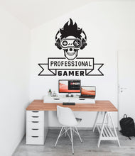 Load image into Gallery viewer, Gamer Zone wall decor, Gaming zone decals, Controller decal Video Game Wall Decals Joystick Gamer Kids Bedroom Vinyl Wall Art Stickers 408LU