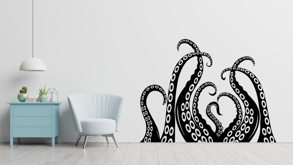 Octopus Wall Decor, Octopus Wall Decals, Tentacles Wall Art, Stickers Bedroom Octopus Car Wall Vinyl Tentacles Nursery Wall Decals Art 410LU