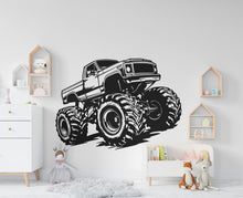 Load image into Gallery viewer, Monster Truck Wall decal, Nursery wall decal, Monster Truck Car Sticker, Monster Car sticker, Truck Decal, 3D Car Decal, Car Decal 455RS