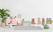 Load image into Gallery viewer, House wall decals, City wall decals, Houses Wall Art Decal, Nursery wall decal, Kids room Decor, Nursery wall stickers, Playroom decor 412LU