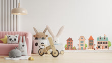 Load image into Gallery viewer, House wall decals, Animals wall decal, Houses Wall Art Decal, Nursery wall decal, Kids room Decor, Nursery wall stickers, Playroom 413LU