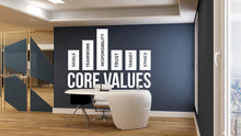 Load image into Gallery viewer, Core Value Wall Decal, Business Office Wall Decal, Marketing Office Wall Decor, Success Office Decals, Office Wall Art, Customizable 414LU