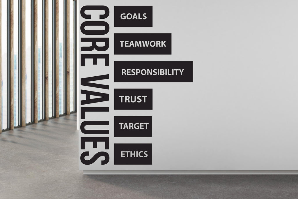 Core Value Wall Decal, Business Office Wall Decal, Marketing Office Wall Decor, Success Office Decals, Office Wall Art, Customizable 414LU