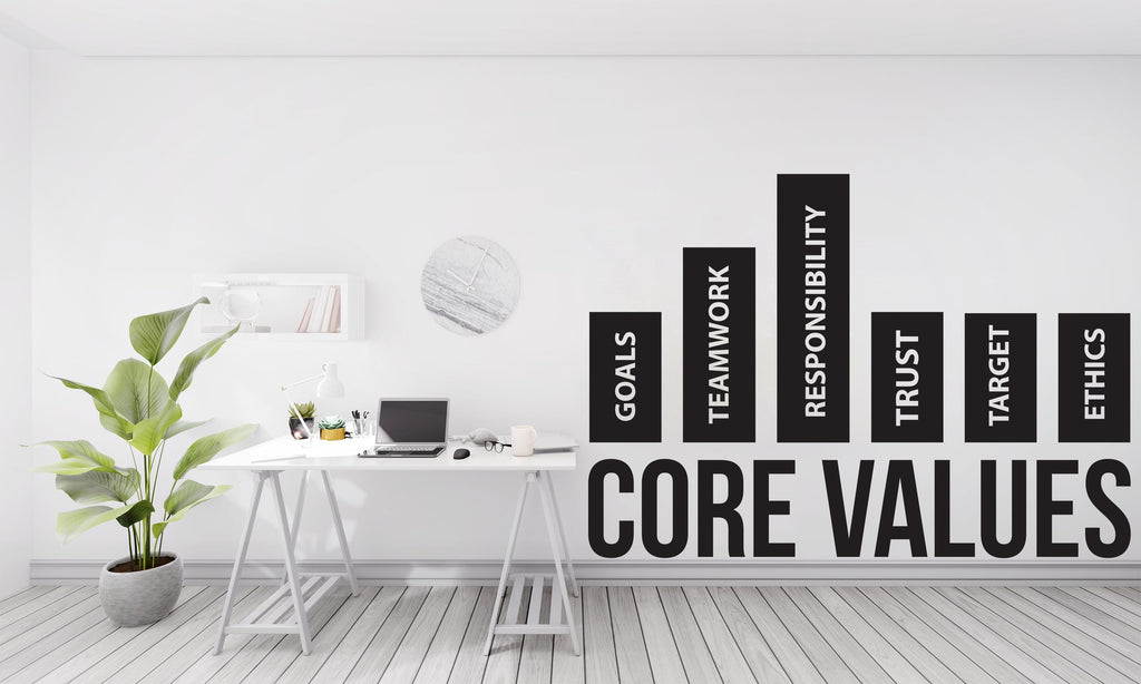Core Value Wall Decal, Business Office Wall Decal, Marketing Office Wall Decor, Success Office Decals, Office Wall Art, Customizable 414LU