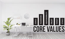 Load image into Gallery viewer, Core Value Wall Decal, Business Office Wall Decal, Marketing Office Wall Decor, Success Office Decals, Office Wall Art, Customizable 414LU