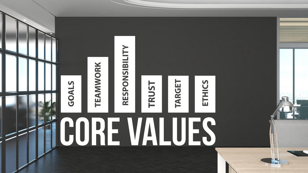 Core Value Wall Decal, Business Office Wall Decal, Marketing Office Wall Decor, Success Office Decals, Office Wall Art, Customizable 414LU