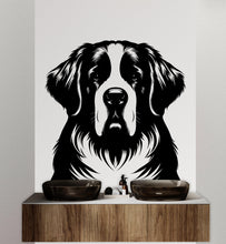 Load image into Gallery viewer, Saint Bernard Dog wall decal Dog decor Dog kids Dog wall art Decal Dog Lover Animals Dog Wall Bathroom Wall Decals Stickers Vinyl 082DE