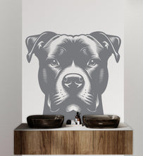 Load image into Gallery viewer, Pitbull Dog wall decal Dog decor Dog kids Dog wall art Decal Dog Lover Animals Dog Wall Bathroom Wall Decals Stickers Vinyl 083DE
