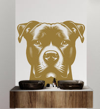 Load image into Gallery viewer, Pitbull Dog wall decal Dog decor Dog kids Dog wall art Decal Dog Lover Animals Dog Wall Bathroom Wall Decals Stickers Vinyl 083DE
