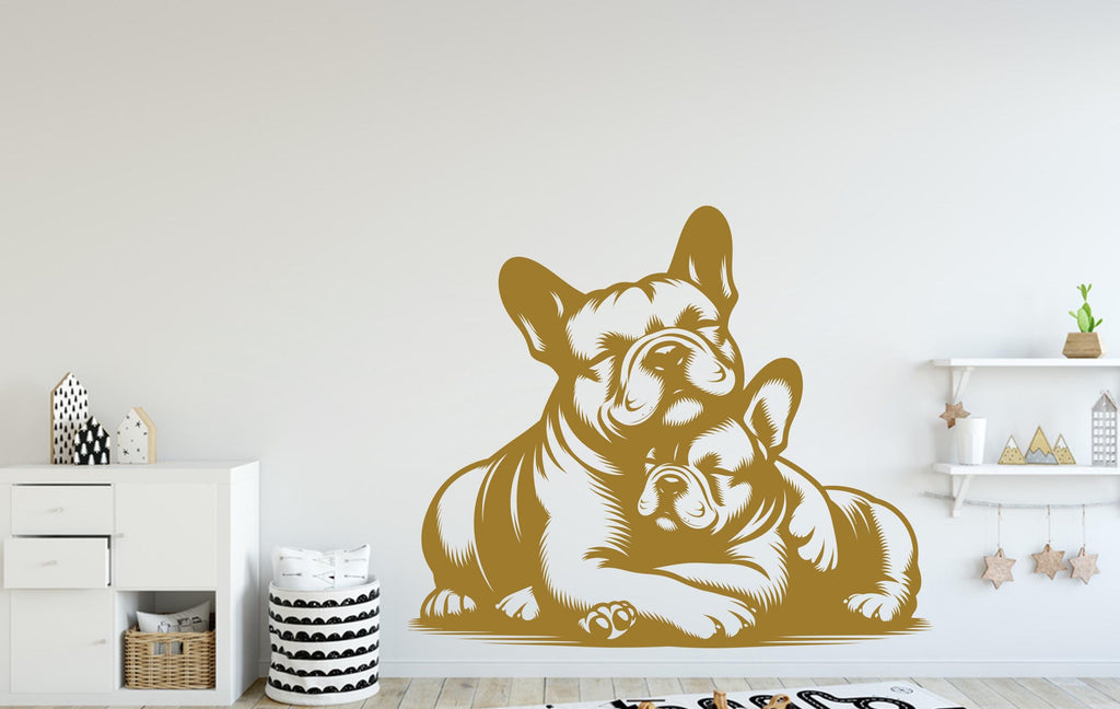 Cuddle Dog wall decal Dog decor Dog kids Dog wall art Decal Dog Lover Animals Dog Wall Bathroom Wall Decals Stickers Vinyl 085DE