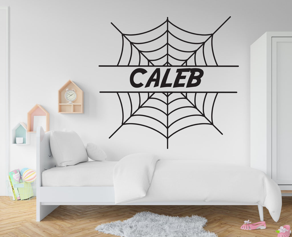 Spider web wall decal Spider web wall sticker Nursery kids room decor Halloween funny scary vinyl art decor Halloween Spooky web decal 435RS