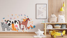 Load image into Gallery viewer, Farm Friends Wall Decal, Animals Wall Sticker, Farm Decor Wall Decal, Farm Animals Nature Nursery Wall Decal, Playroom Wall Decor 417LU
