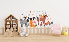 Load image into Gallery viewer, Farm Friends Wall Decal, Animals Wall Sticker, Farm Decor Wall Decal, Farm Animals Nature Nursery Wall Decal, Playroom Wall Decor 417LU