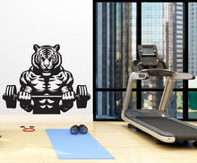 Load image into Gallery viewer, Tiger Gym Wall Decor Tiger Fitness Wall Art Gym Wall Decals Wildlife Animal Wall Decal Crossfit Gifts Home Gym Wall Sticker Gym 459RS