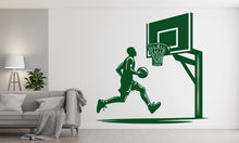 Load image into Gallery viewer, Basketball wall decal Hoop wall art Sport Wall Decal Kids Decal Basketball Gifts wall Vinyl Wall Sticker Boy Room 445RS