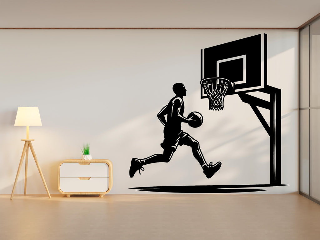 Basketball wall decal Hoop wall art Sport Wall Decal Kids Decal Basketball Gifts wall Vinyl Wall Sticker Boy Room 445RS