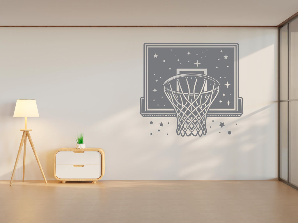 Basketball Hoop wall decal Hoop wall art Sport Wall Decal Kids Decal Basketball Gifts wall Vinyl Wall Sticker Boy Room 446RS