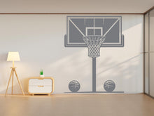 Load image into Gallery viewer, Basketball Hoop wall decal Hoop wall art Sport Wall Decal Kids Decal Basketball Gifts wall Vinyl Wall Sticker Boy Room 447RS
