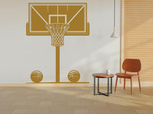 Load image into Gallery viewer, Basketball Hoop wall decal Hoop wall art Sport Wall Decal Kids Decal Basketball Gifts wall Vinyl Wall Sticker Boy Room 447RS