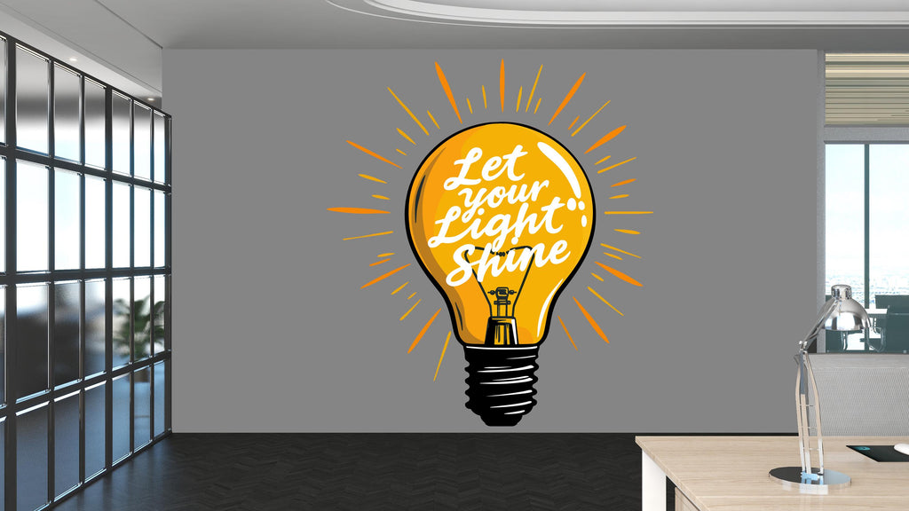 Let your light shine wall decal Office Wall Decal Sticker for Office, Office Wall Decal Idea Teamwork, Office Wall Decor 469RS