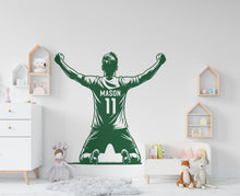 Load image into Gallery viewer, Soccer wall decor, Football Wall Decal Sport Vinyl, Personalized gifts, Football stickers, Boys Goal Wall Art, Wall Stickers Kids Room 448RS
