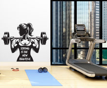 Load image into Gallery viewer, Gym Wall Decal Girl Power fitness Quote Decor Workout Art Vinyl Gym Wall Stickers Bedroom Gym Workout Girl Motivation Crossfit 450RS