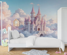Load image into Gallery viewer, Princess Castle Wall Graphics Peel and Stick Girl room Wallpaper Nursery Self Adhesive Removable nursery wall decor Mural 474RS