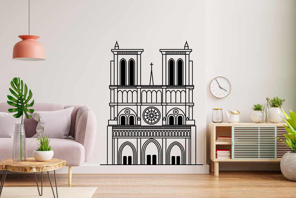 Cathedral Wall Decal, Religious Wall Sign, Christian Wall Decal, Church Sanctuary Wall Art, Church Wall Decor, Religious Wall Art 421LU