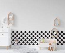 Load image into Gallery viewer, Hexagon Wall Decal Set, Design your Own Geometric Oasis with Seamless Hexagons, Geometric Kids room Wall Art, Nursery wall decal 402LU