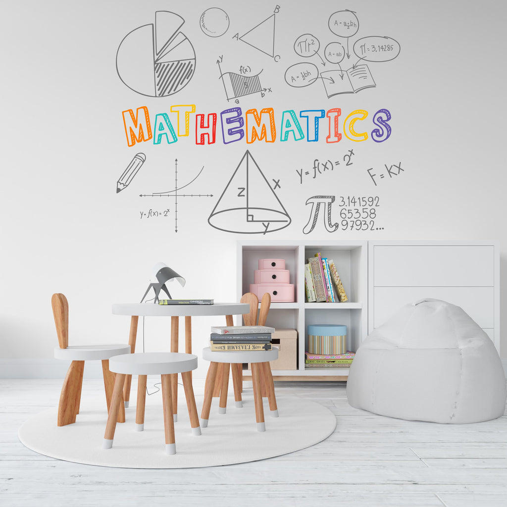 Math Wall Decal, Mathematics Vinyl Wall Art For School , Stem wall decal for school, stem school, steam school wall decor, classroom 403LU
