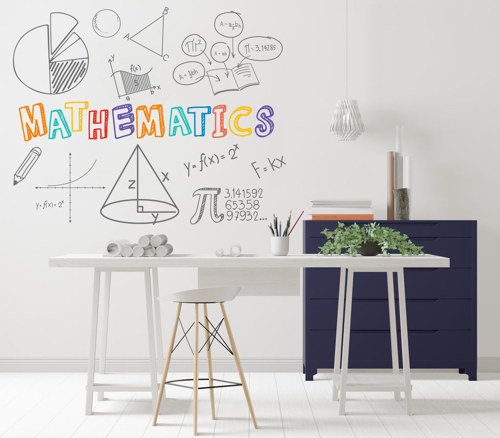 Math Wall Decal, Mathematics Vinyl Wall Art For School , Stem wall decal for school, stem school, steam school wall decor, classroom 403LU