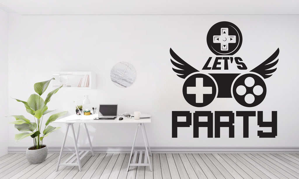 Gamer Zone wall decor, Gaming zone decals, Controller decal Video Game Wall Decals Joystick Gamer Kids Bedroom Vinyl Wall Art Stickers 407LU