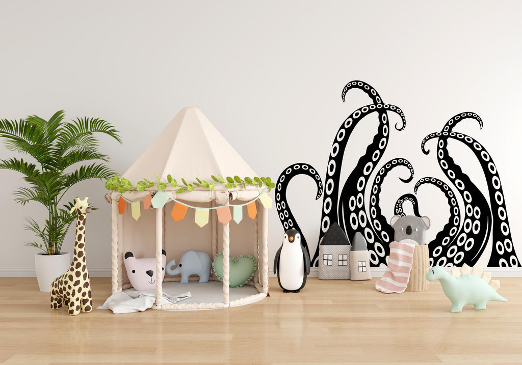 Octopus Wall Decor, Octopus Wall Decals, Tentacles Wall Art, Stickers Bedroom Octopus Car Wall Vinyl Tentacles Nursery Wall Decals Art 410LU