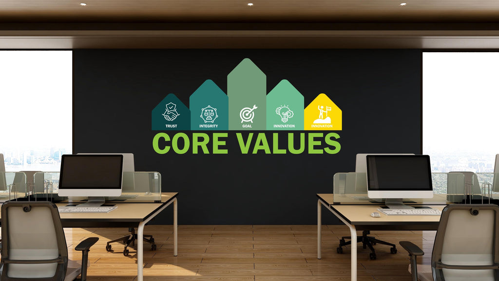 Core Value Wall Decal, Business Office Wall Decal, Marketing Office Wall Decor, Success Office Decals, Office Wall Art, Office Art 456RS