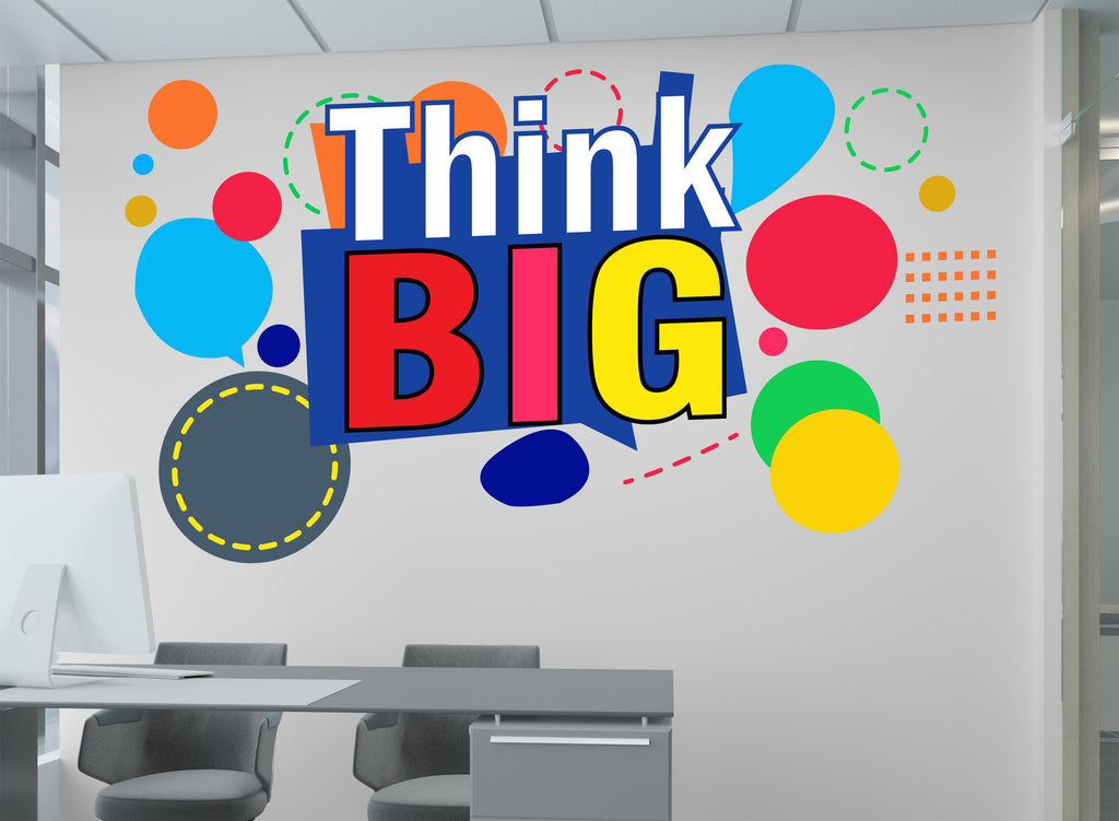 Think Big wall decal Office Wall Decal Sticker for Office, Office Wall Decal Idea Teamwork, Office Wall Decor 457RS