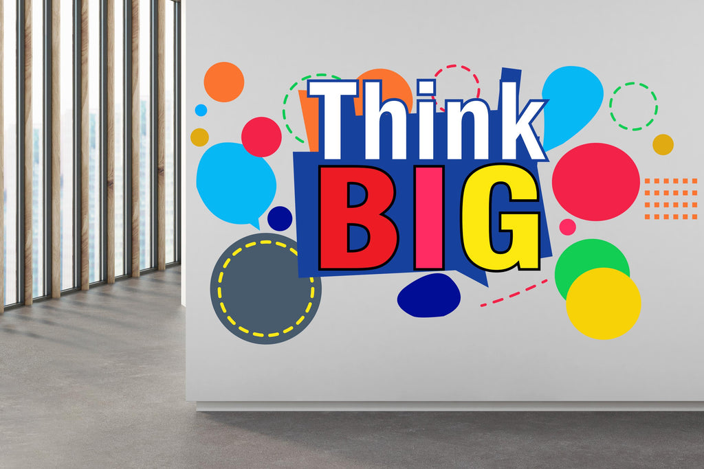 Think Big wall decal Office Wall Decal Sticker for Office, Office Wall Decal Idea Teamwork, Office Wall Decor 457RS