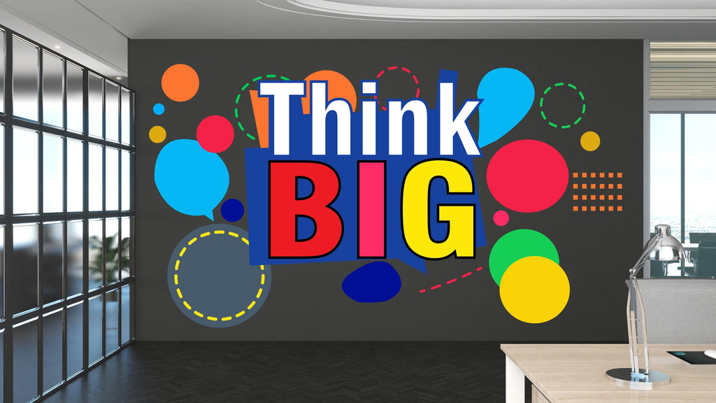 Think Big wall decal Office Wall Decal Sticker for Office, Office Wall Decal Idea Teamwork, Office Wall Decor 457RS